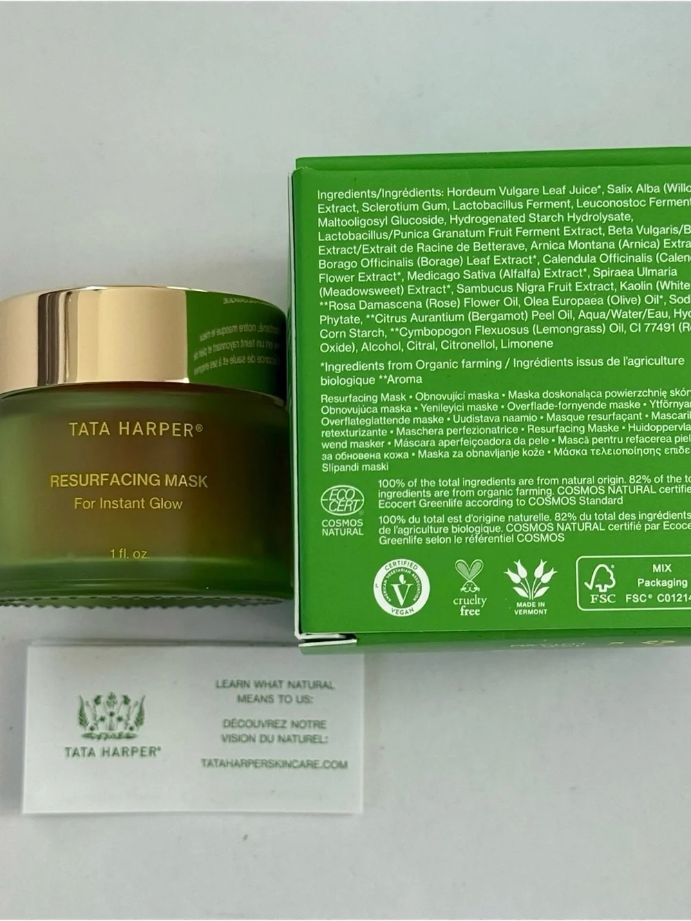 Tata Harper Resurfacing Mask. Instant Glow Face Mask set. New. 30 ml 1 fl. OZ.